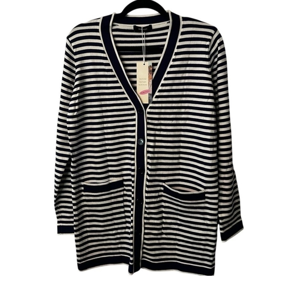 Dokotoo Striped Longline Cardigan Sweater S